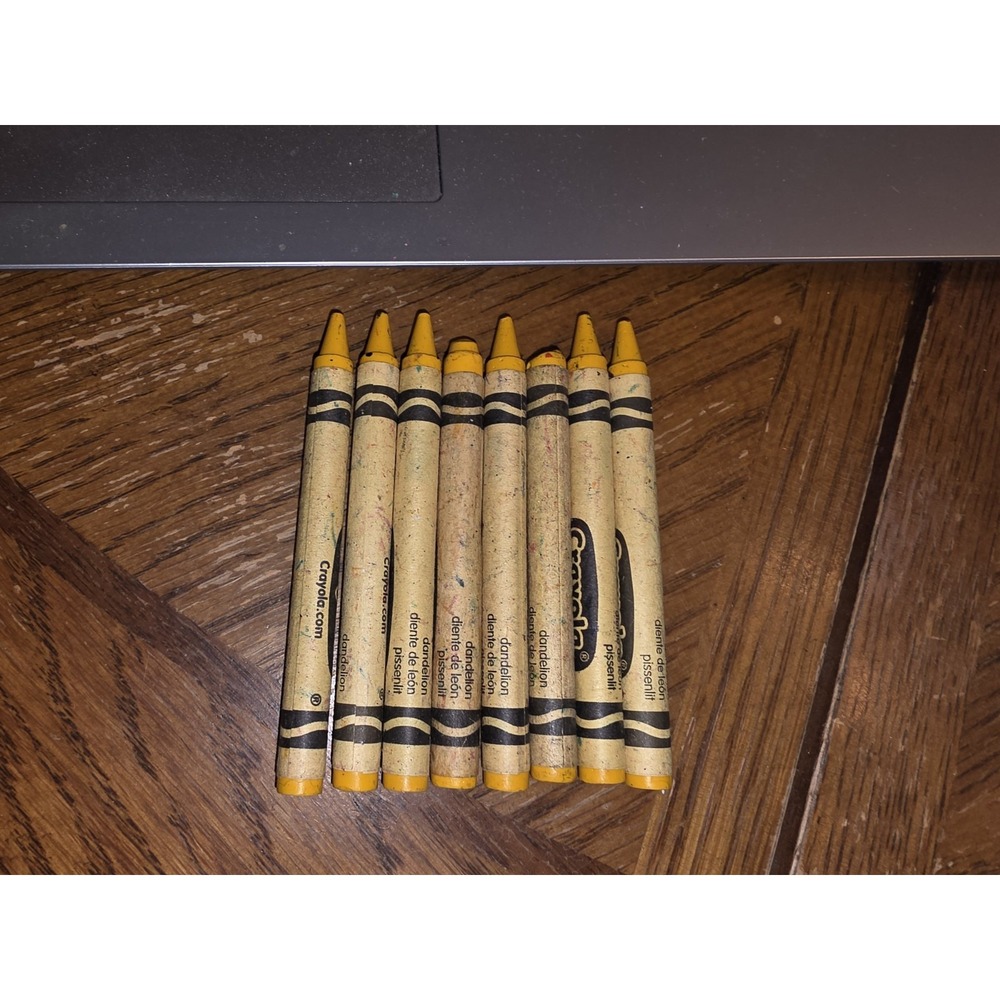 8 Retired Dandelion Crayola Crayons - Picture 4 of 4